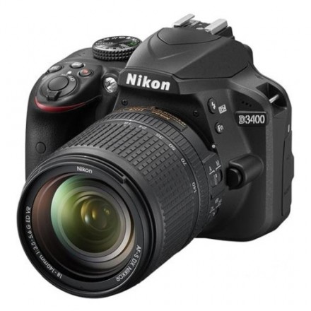 Цифр. фотокамера дзеркальна Nikon D3400 + 18-140mm VR Black Цифр. фотокамера дзеркальна Nikon D3400 + 18-140mm VR Black